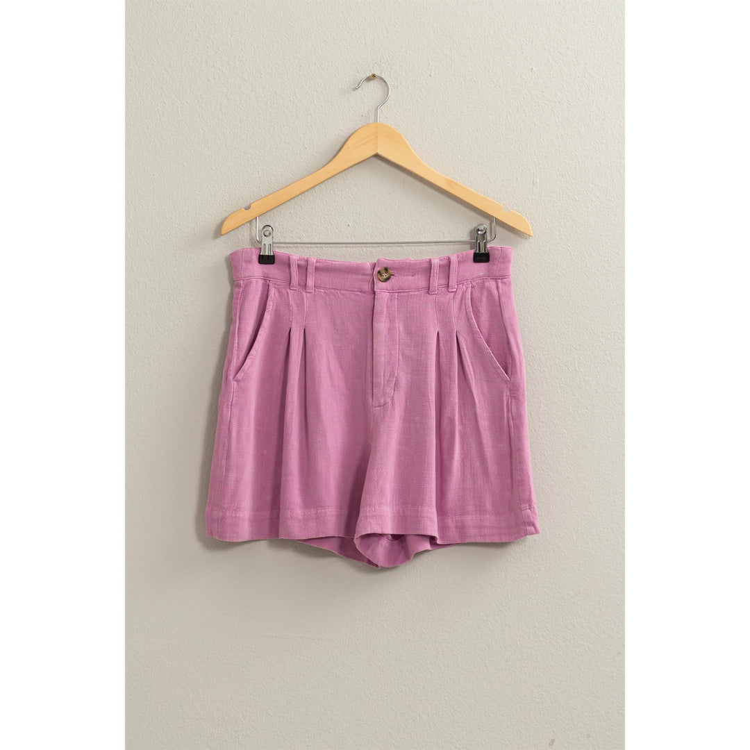 Mineral Washed Linen Shorts