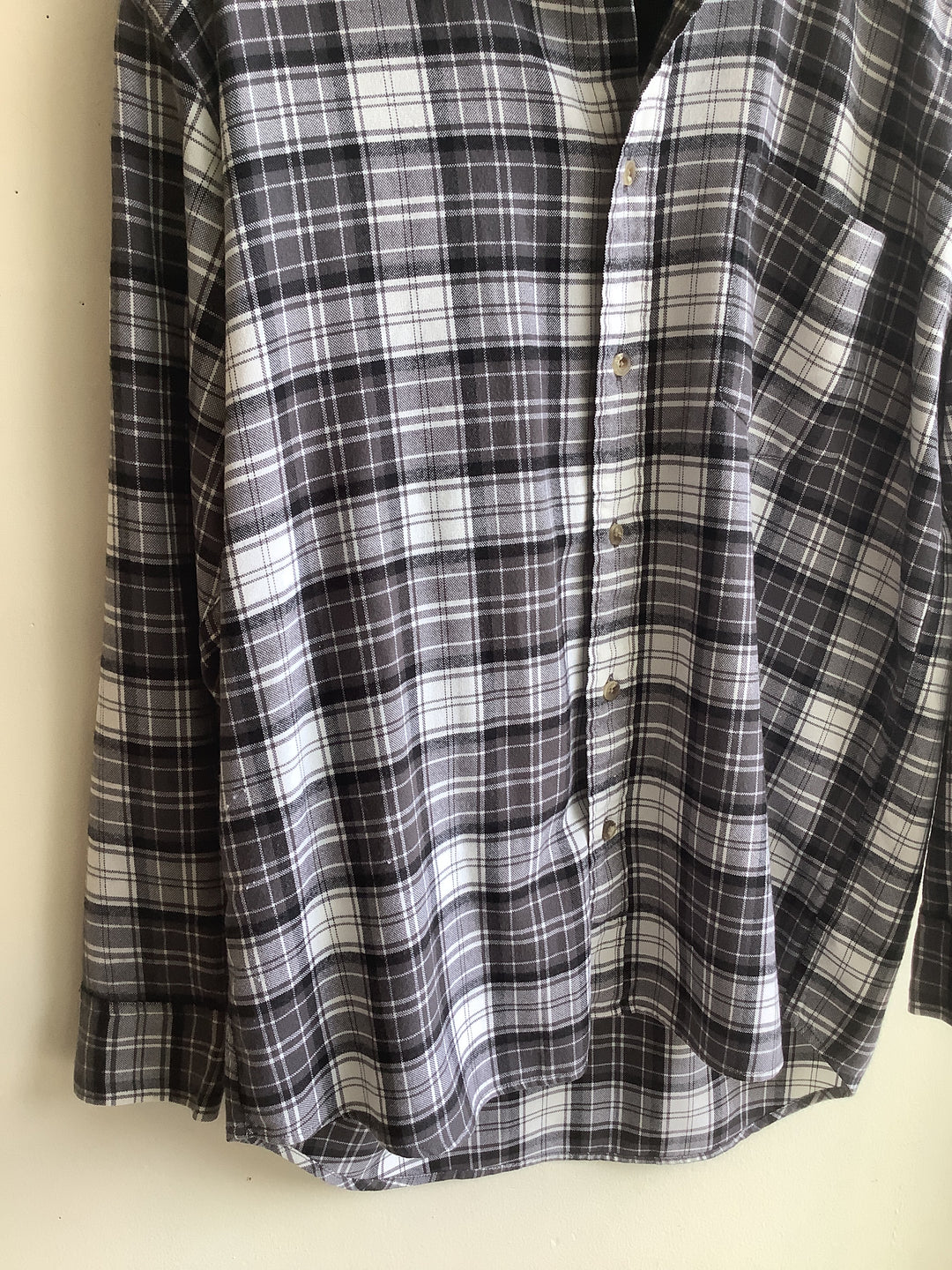 Classic Black &amp; White Plaid Shirt