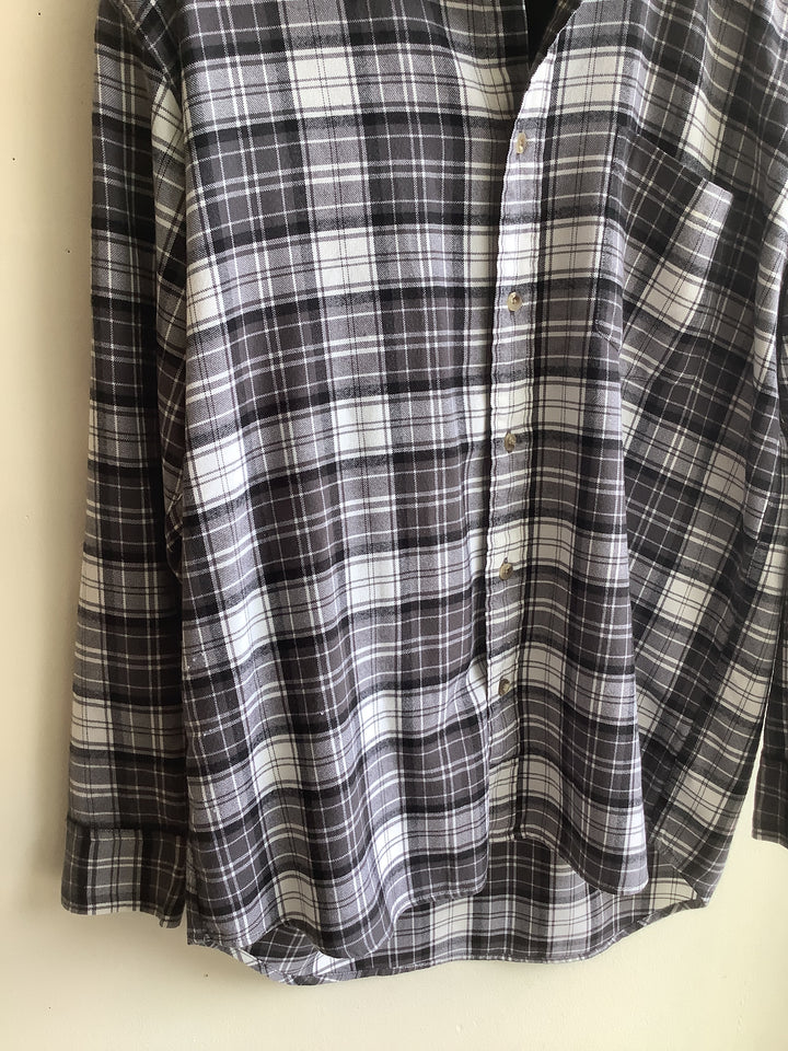 Classic Black &amp; White Plaid Shirt
