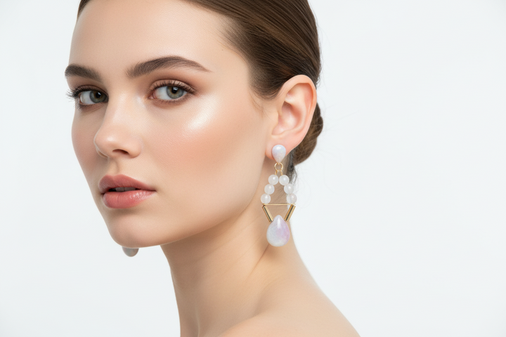Standout Boutique Rose Quartz + Ocean Jasper Earrings