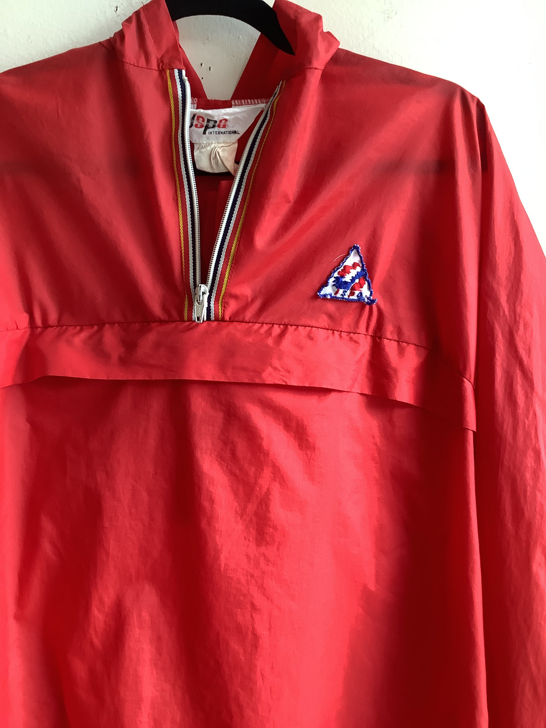 Vintage ISPO International Red 1/2 Zip Windbreaker