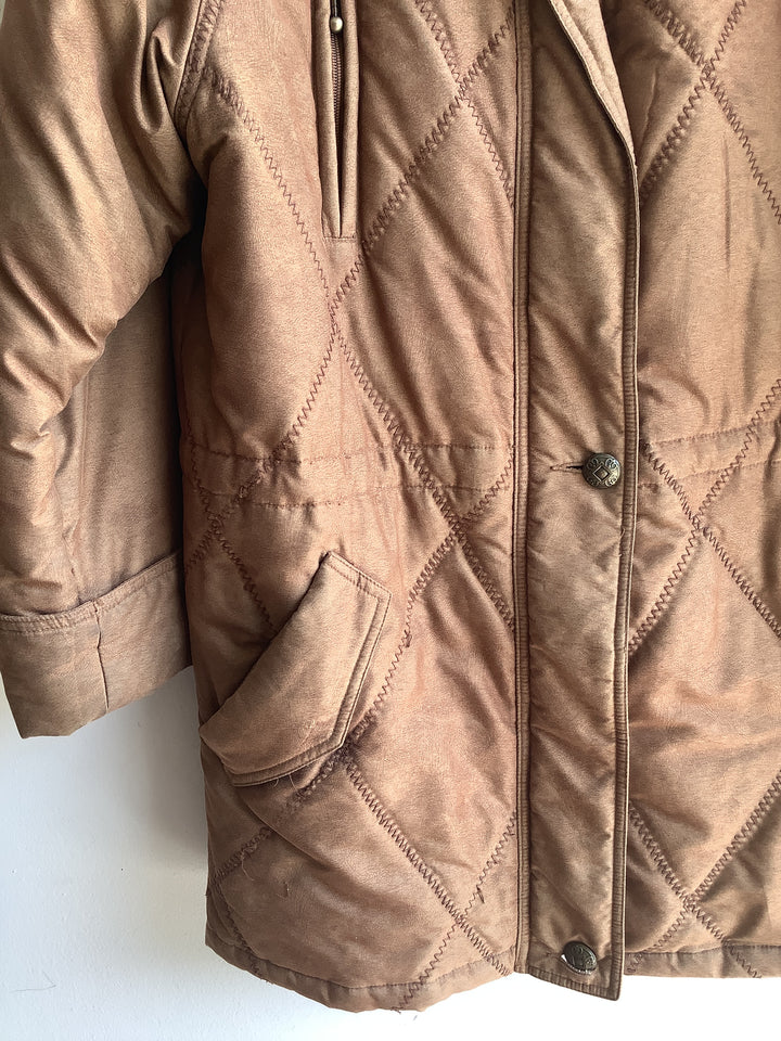 Vintage Apropos Brown Quilted Utility Jacket