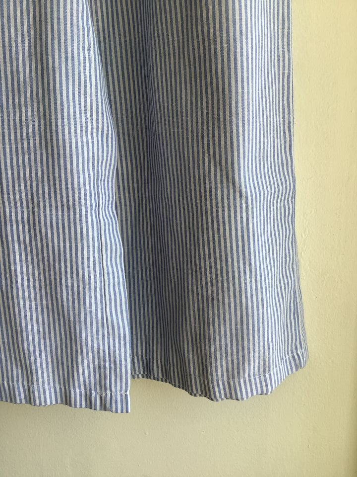 Coastal Blue Stripe Wide Leg Pants