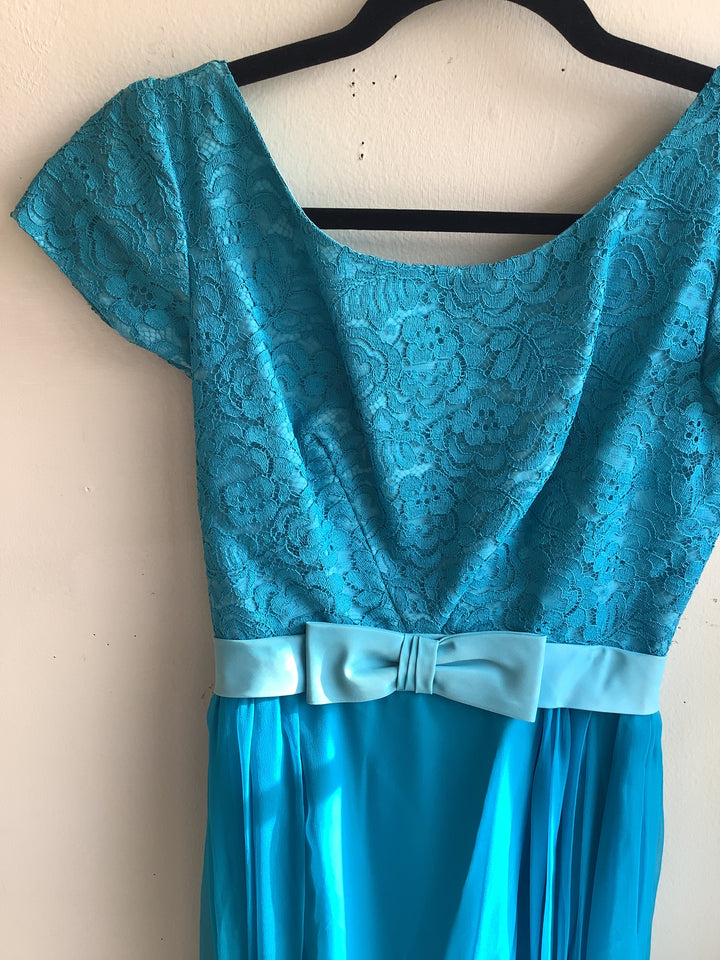 1960’s Handmade Turquoise Bridesmaid Dress