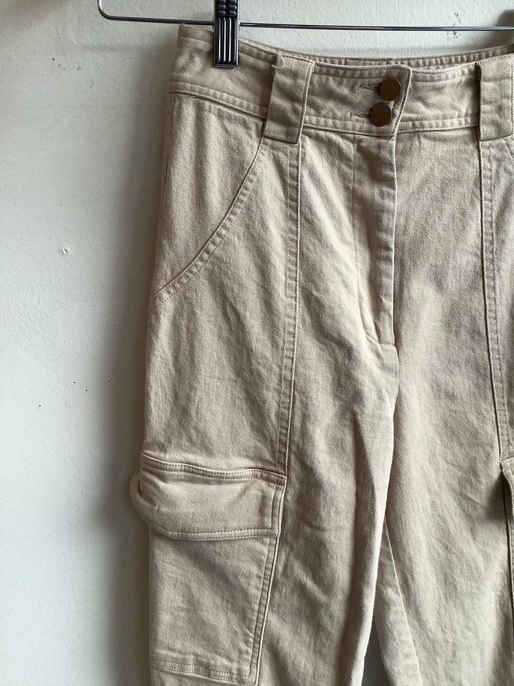 Dissh Beige Utility Cargo Pants