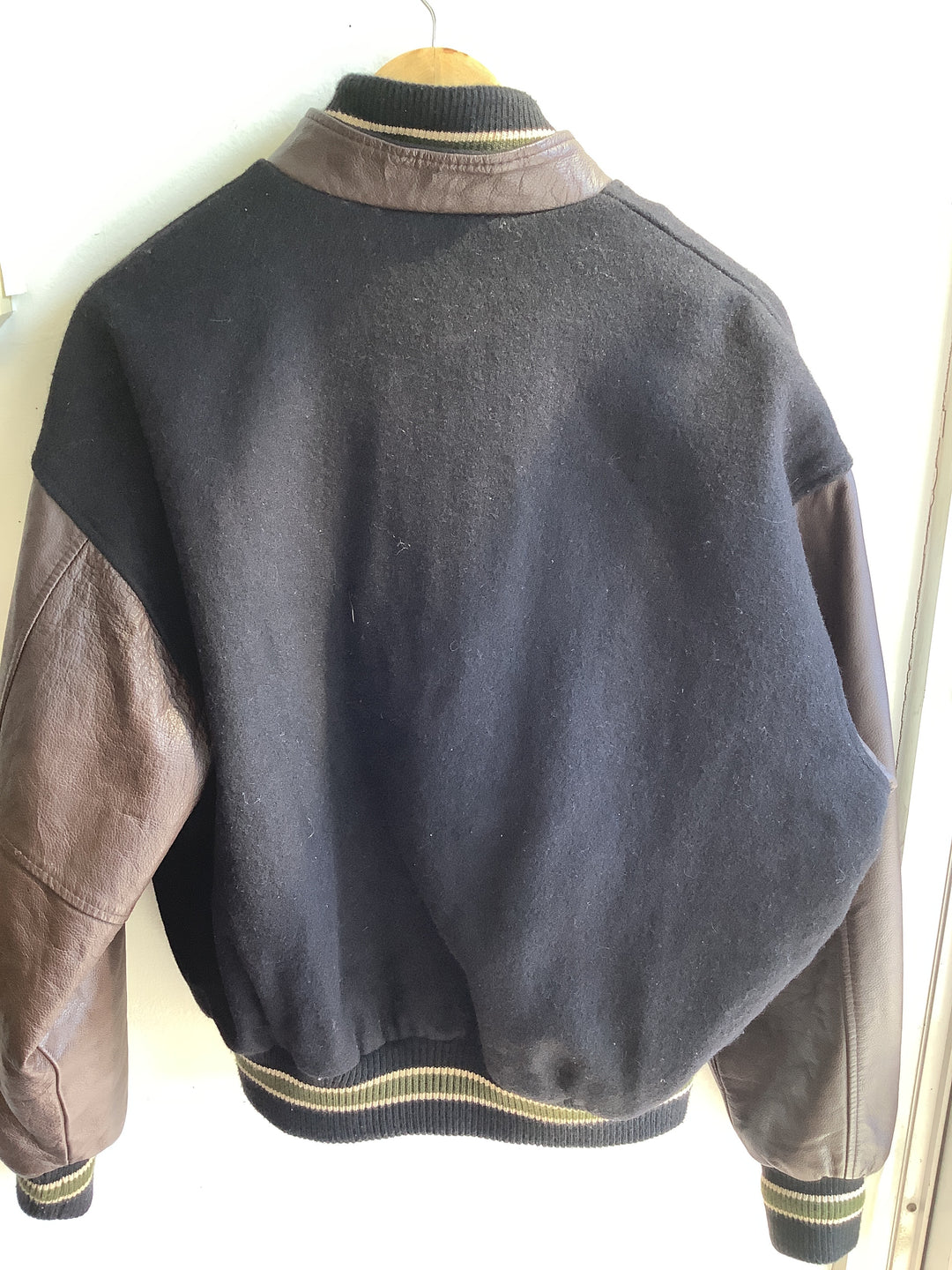 Vintage Black + Brown Varsity Jacket