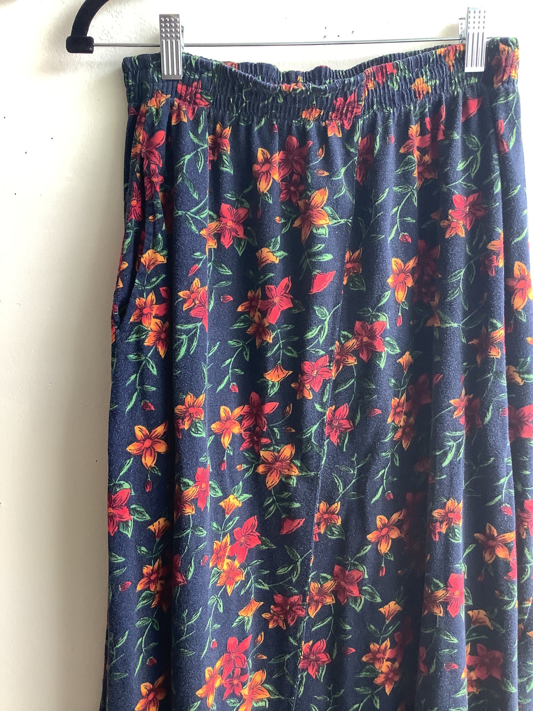 Autumn Bloom Vintage Midi Skirt