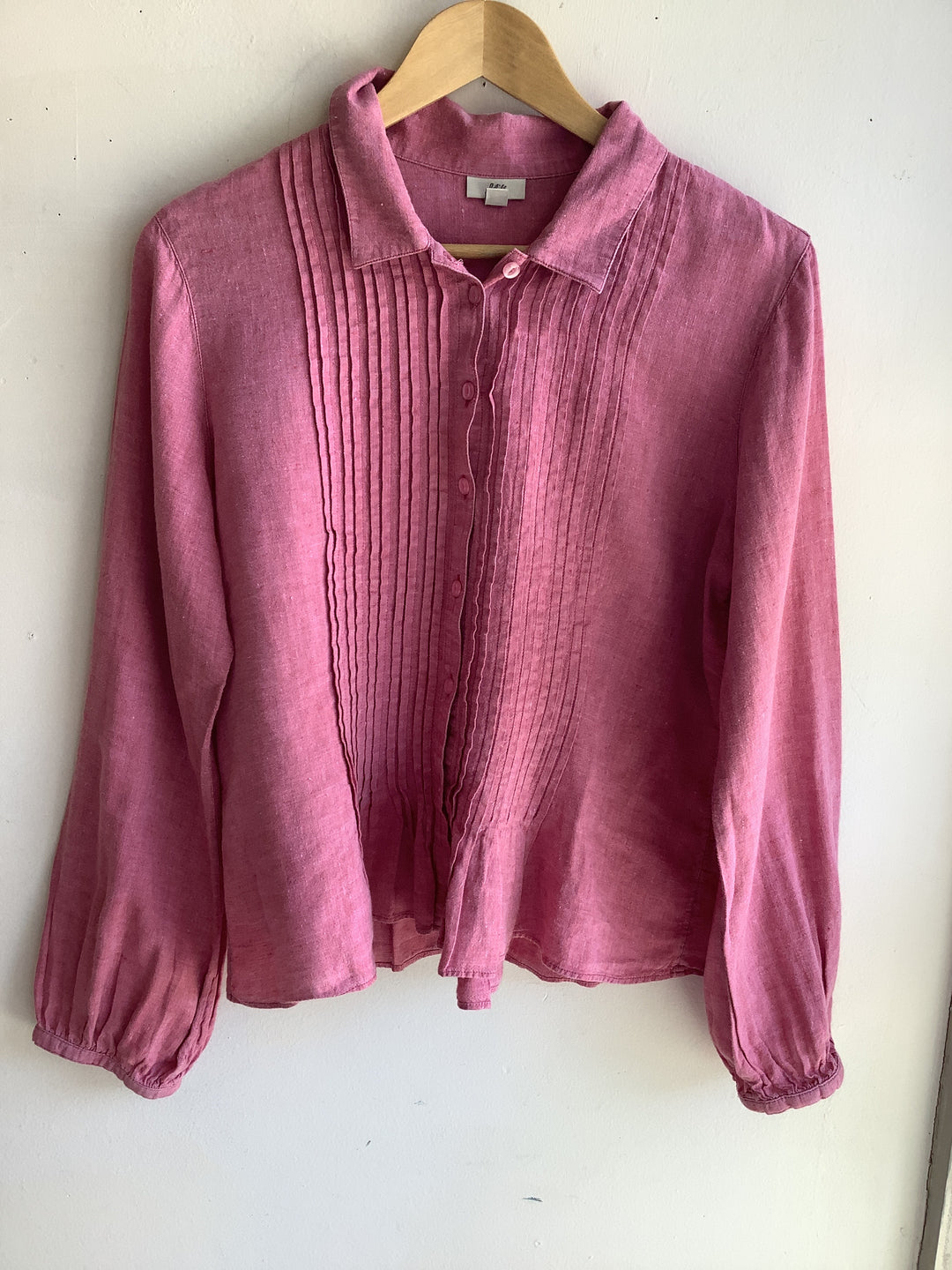 Rosewood Linen Poet Blouse