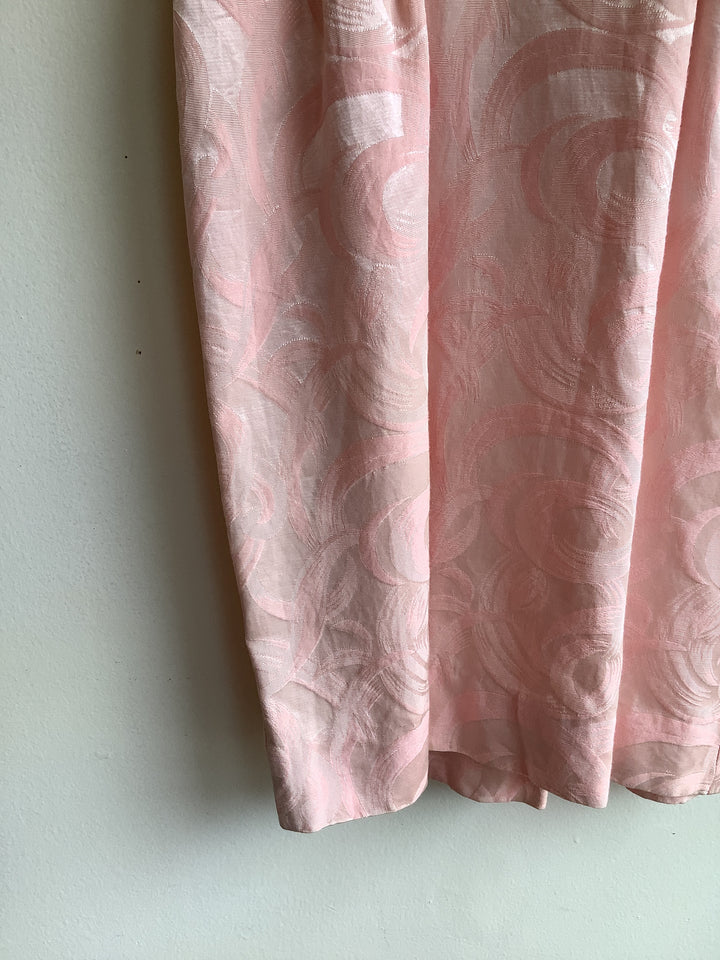 Vintage Nicole Pink Brocade Mini Dress