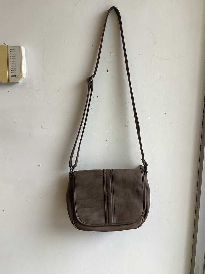 Brown Suede Crossbody Bag