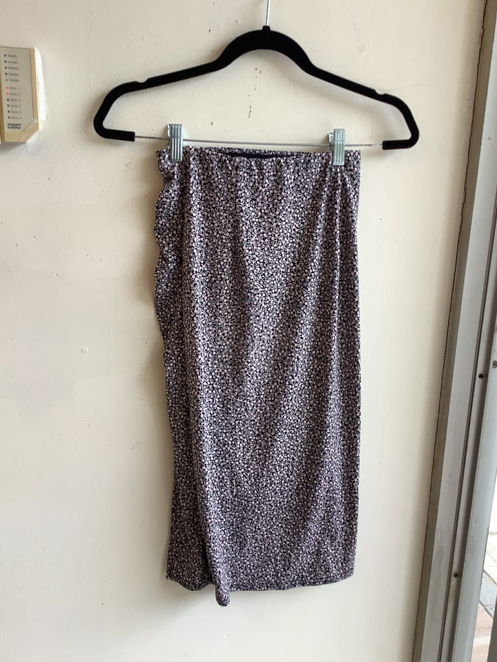Floral Ruched Midi Skirt
