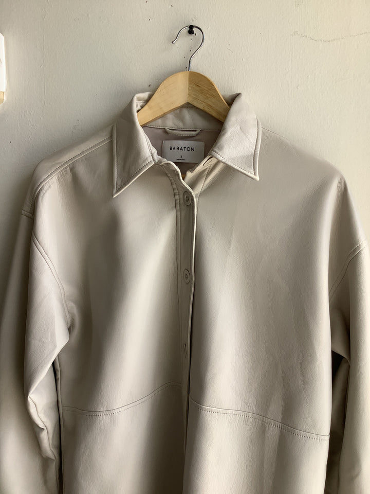 Ivory Muse Vegan Leather Shacket