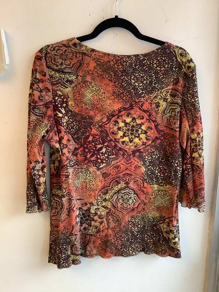 Tribal Boho Paisley Mesh Top