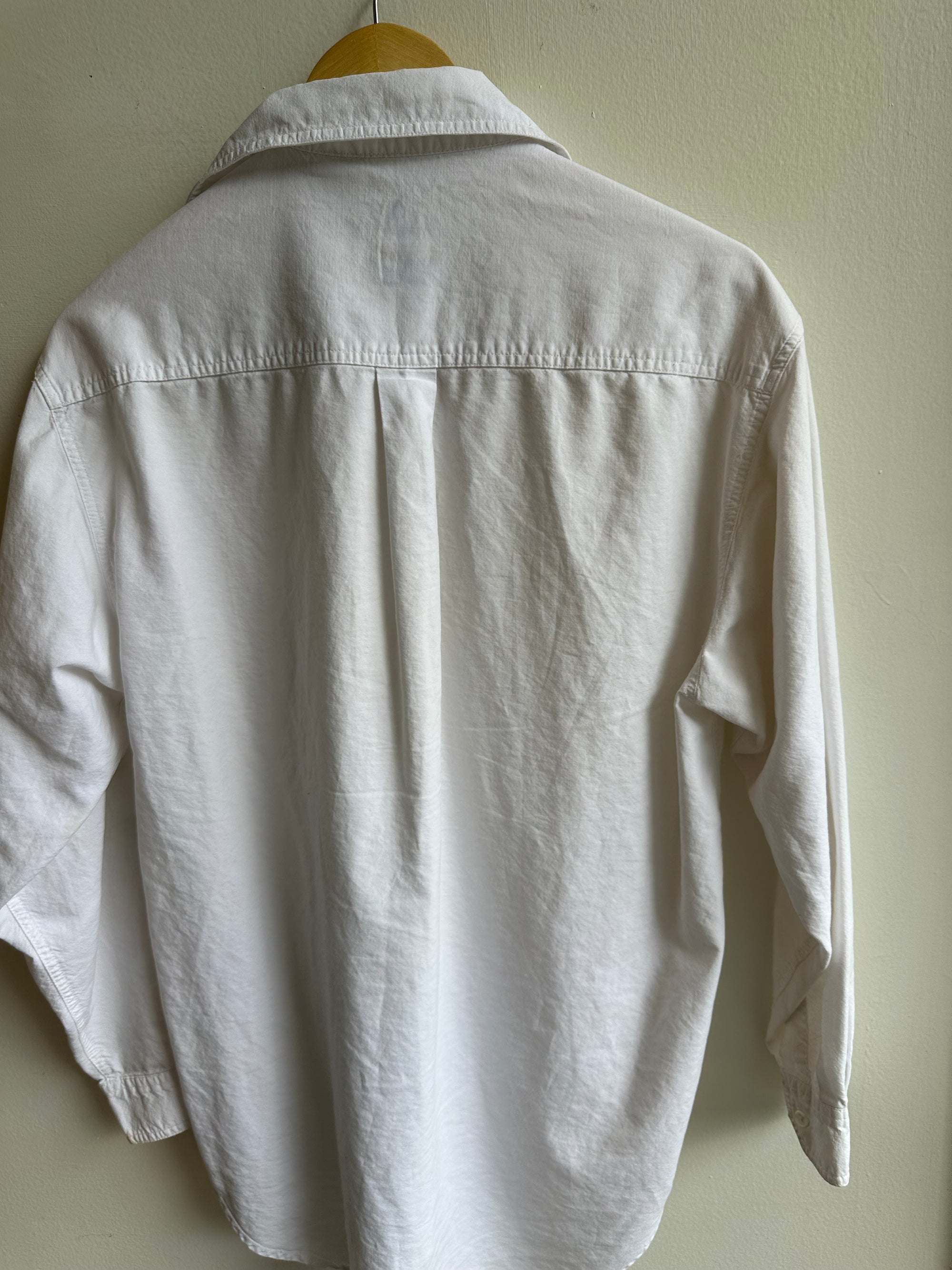 Vintage Classic Cotton Button-Up – Bright White | Size Small