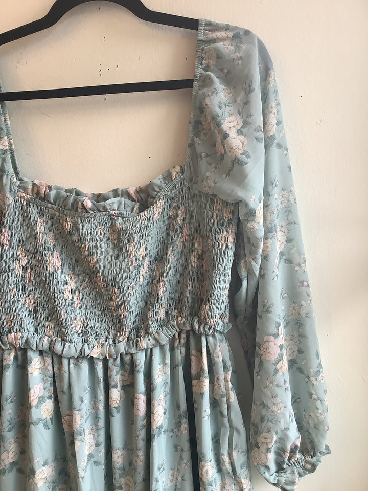 Sage Meadow Smocked Mini Dress