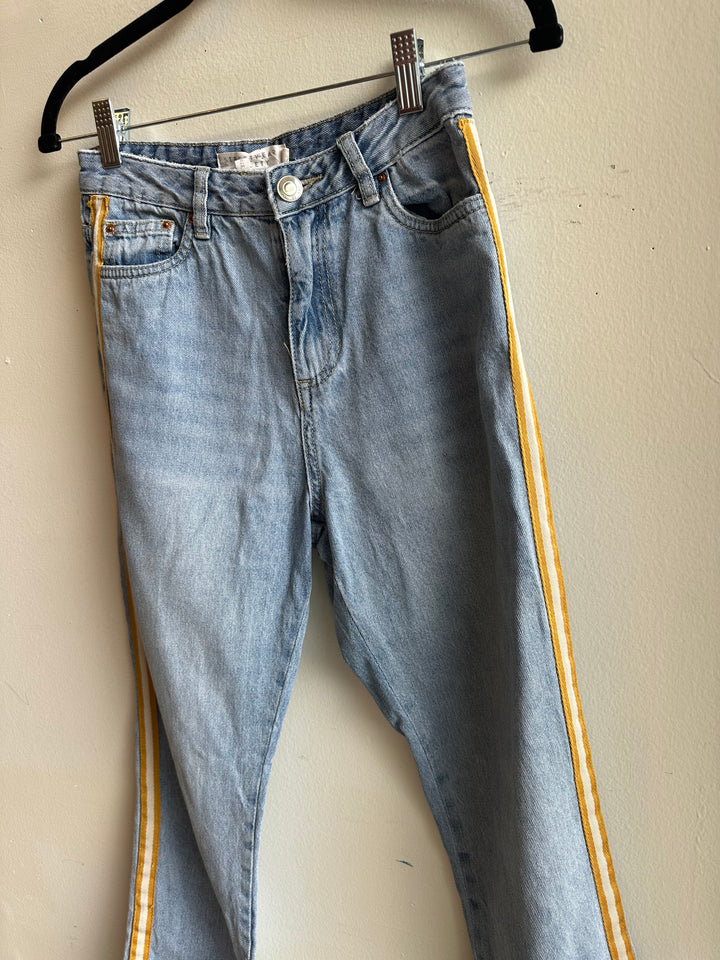 Streetwear Society Side Stripe Cropped Jeans