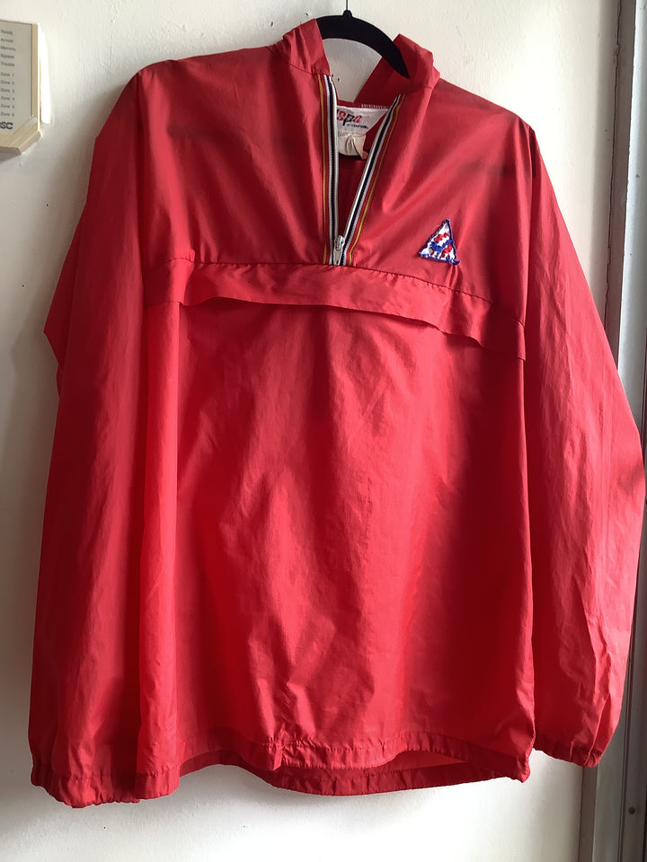 Vintage ISPO International Red 1/2 Zip Windbreaker