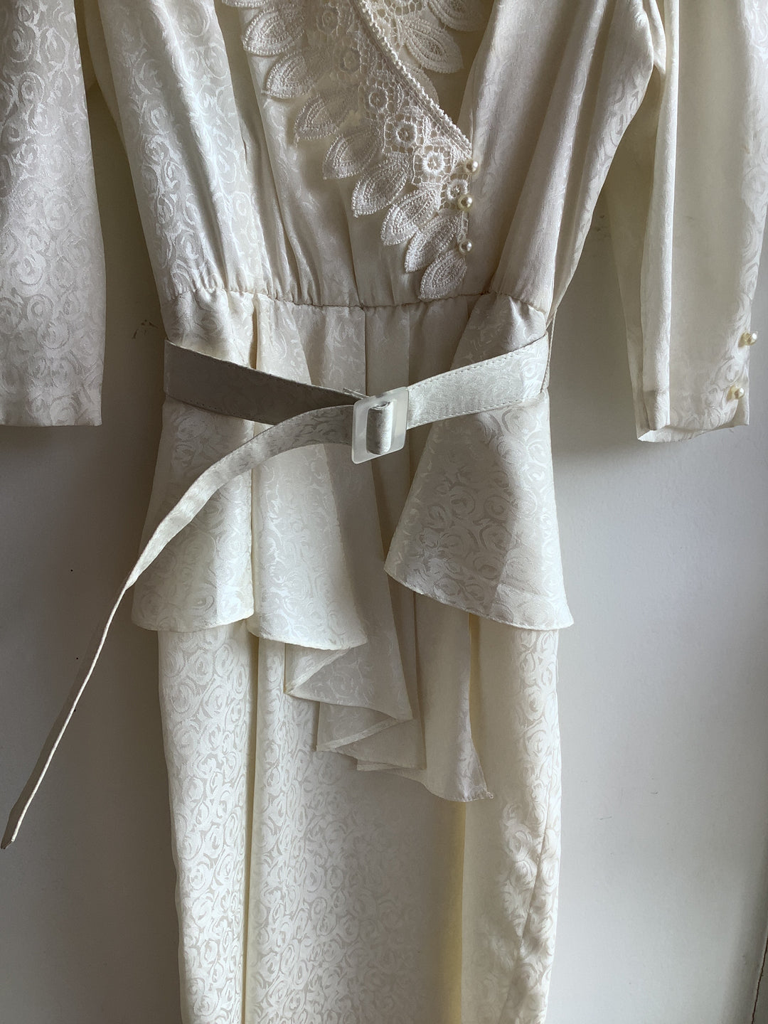Vintage Lace Peplum Bridal Dress