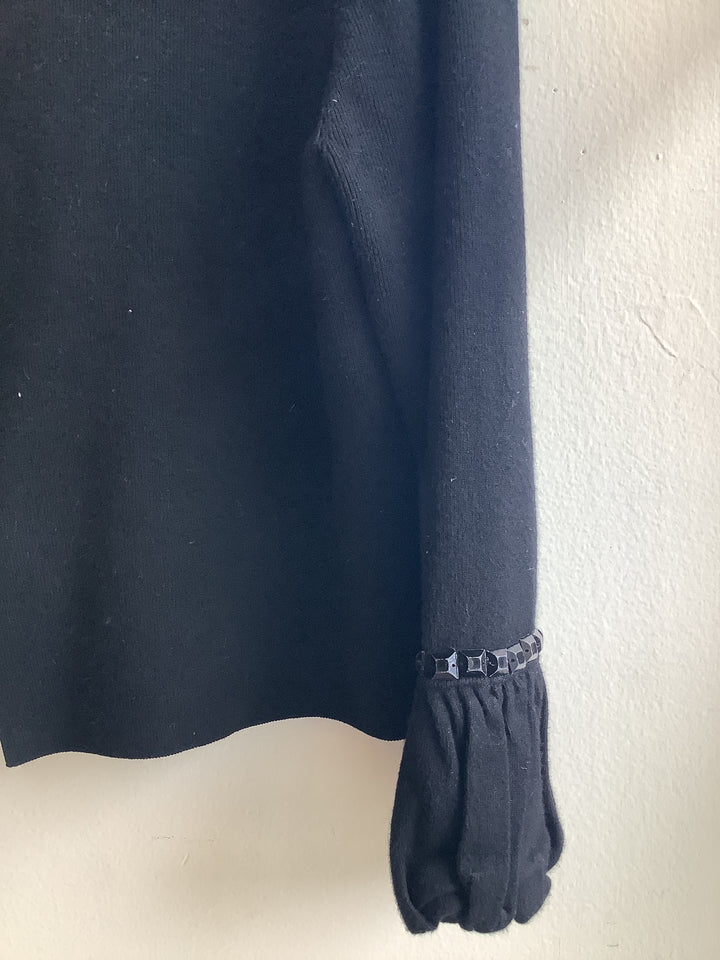 Vintage Belldini Black Studded Cropped Cardigan