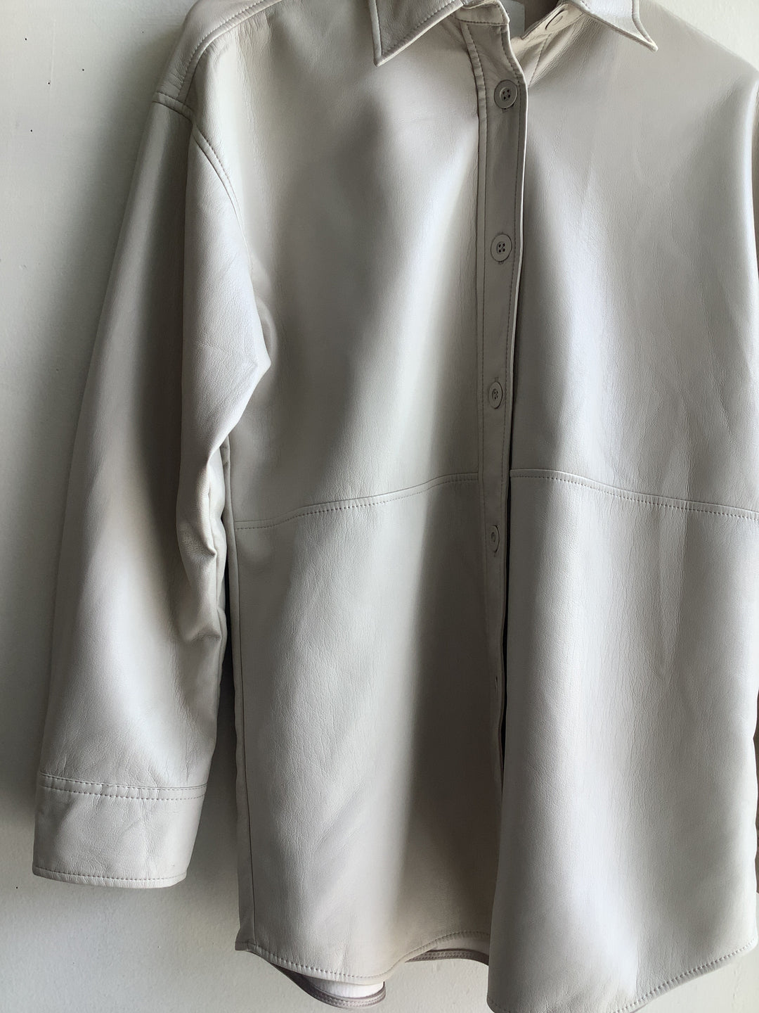 Ivory Muse Vegan Leather Shacket