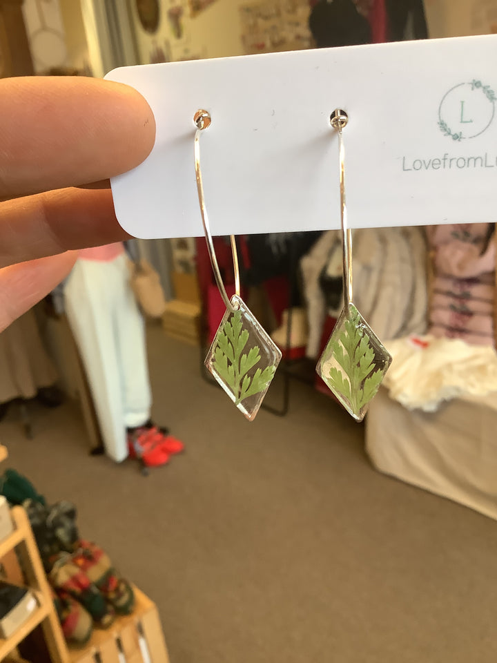 Fern Resin Earrings - Love From Lupa