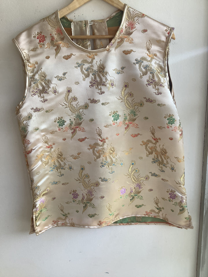 Vintage Brocade Dragon Top