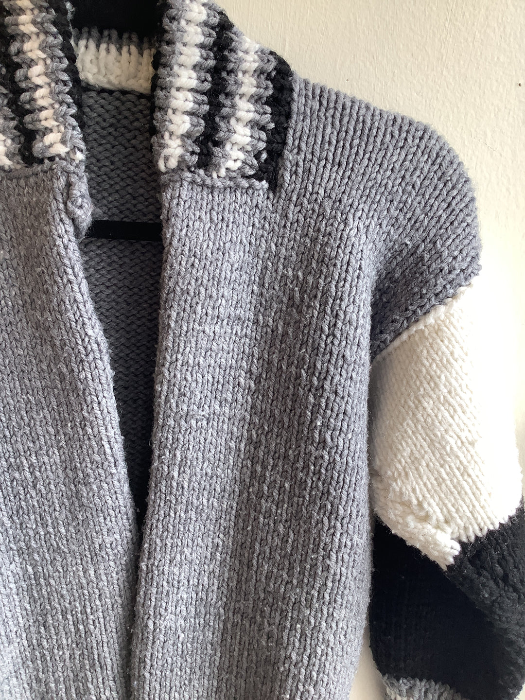 Vintage Hand Knit Cloudstripe Cardigan