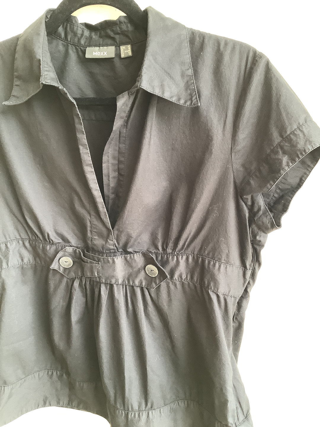 Y2K Mexx Black Collard Blouse