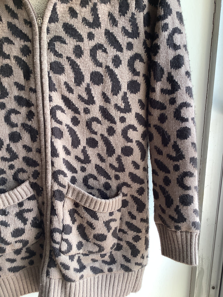 Bess Leopard Sherpa Lined Hoodie