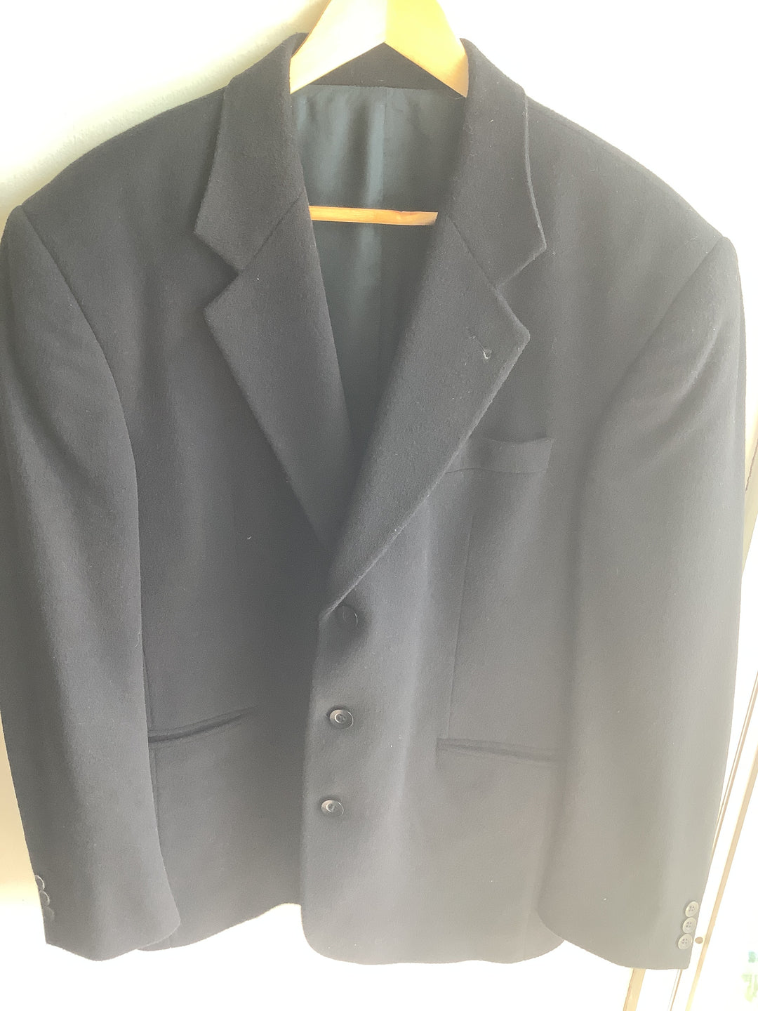 Vintage Wool &amp; Cashmere Black Blazer