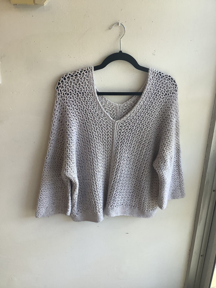 Driftwood Coastal Crochet Sweater