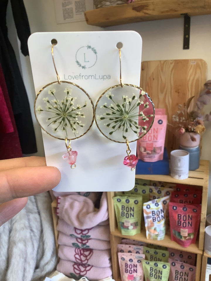 Wildflower Resin Circle Earring - Love from Lupa