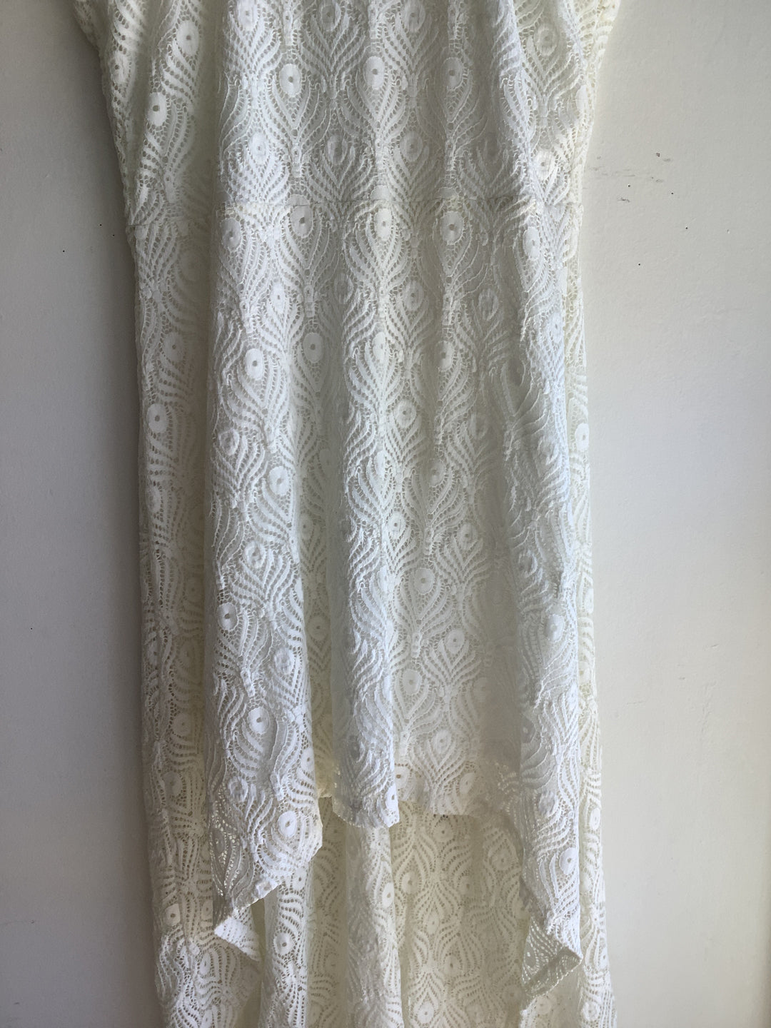 Le Chateau Ivory Lace Midi Dress