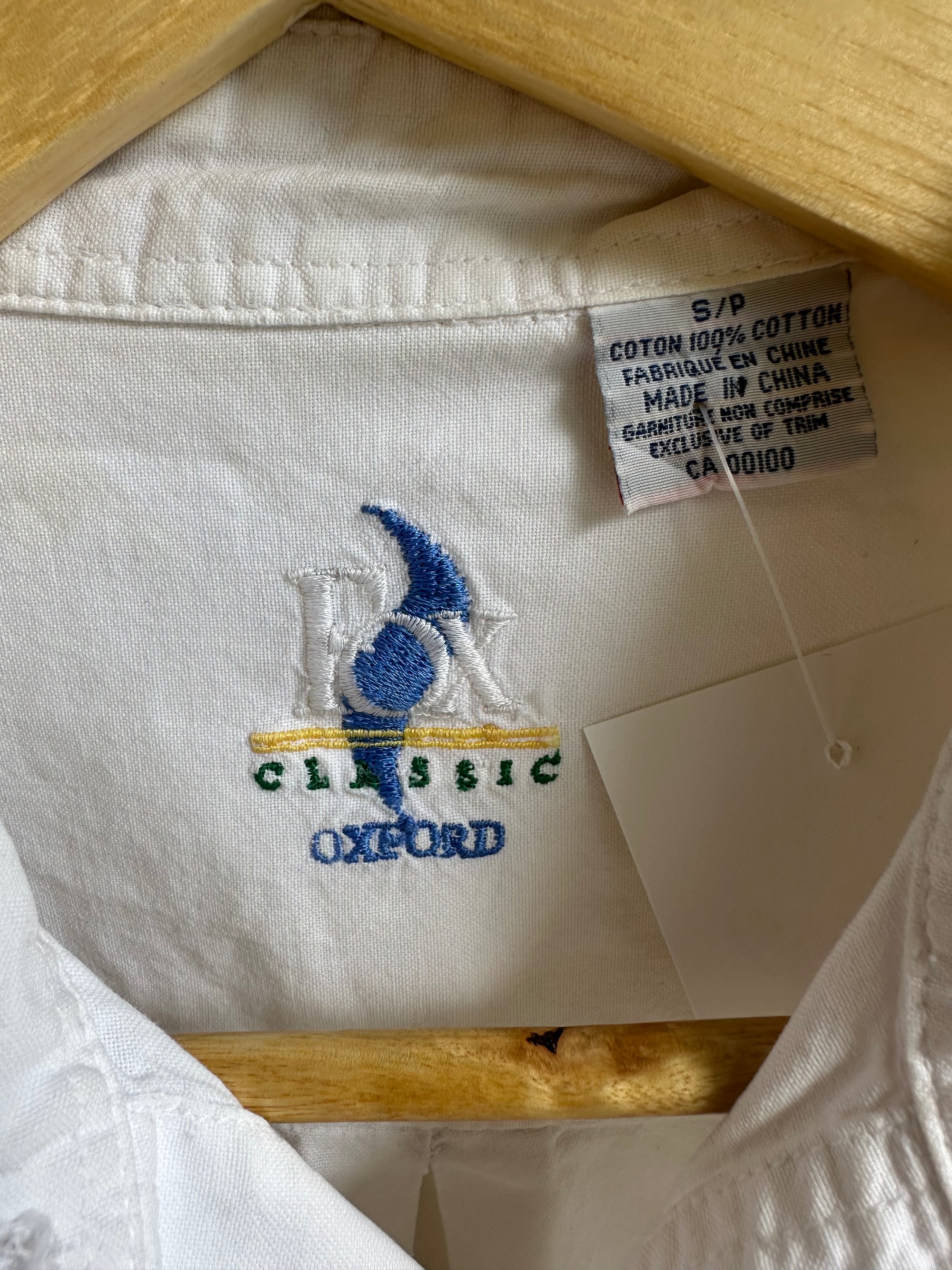 Vintage Classic Cotton Button-Up – Bright White | Size Small