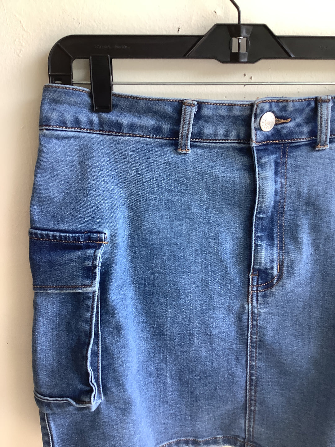 Refuge Denim Cargo Mini Skirt