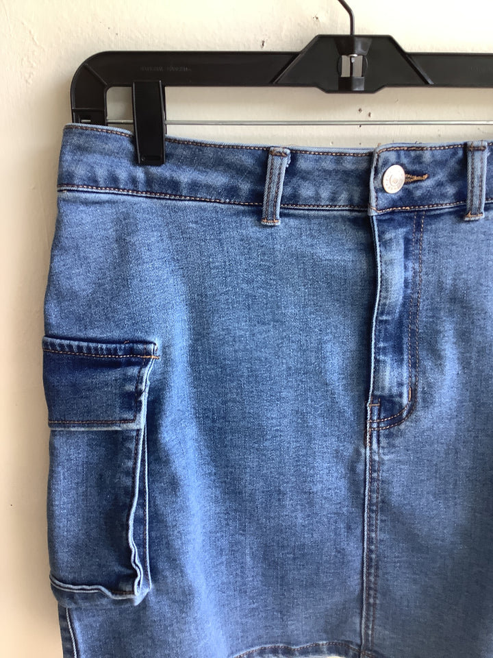 Refuge Denim Cargo Mini Skirt