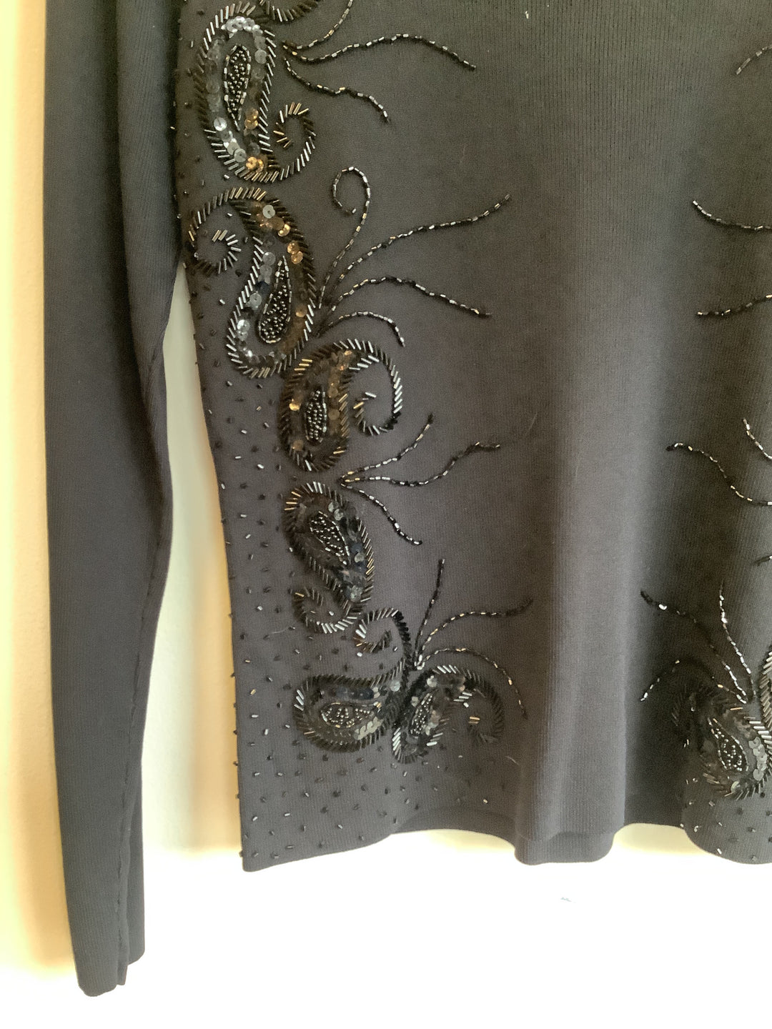 Vintage Beaded Evening L/S Top