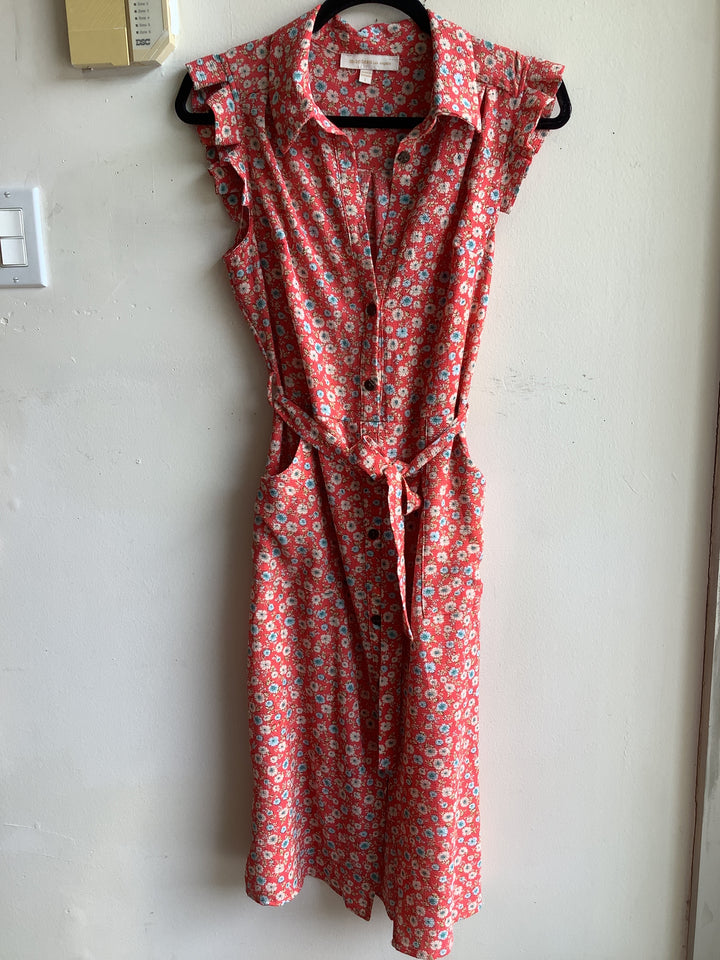 Coral Meadow Shirt Dress