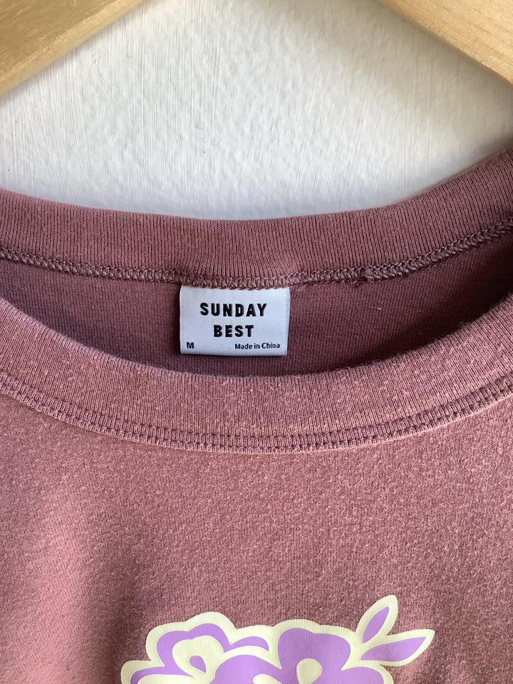 Dusty Rose Floral Baby Tee - Ana