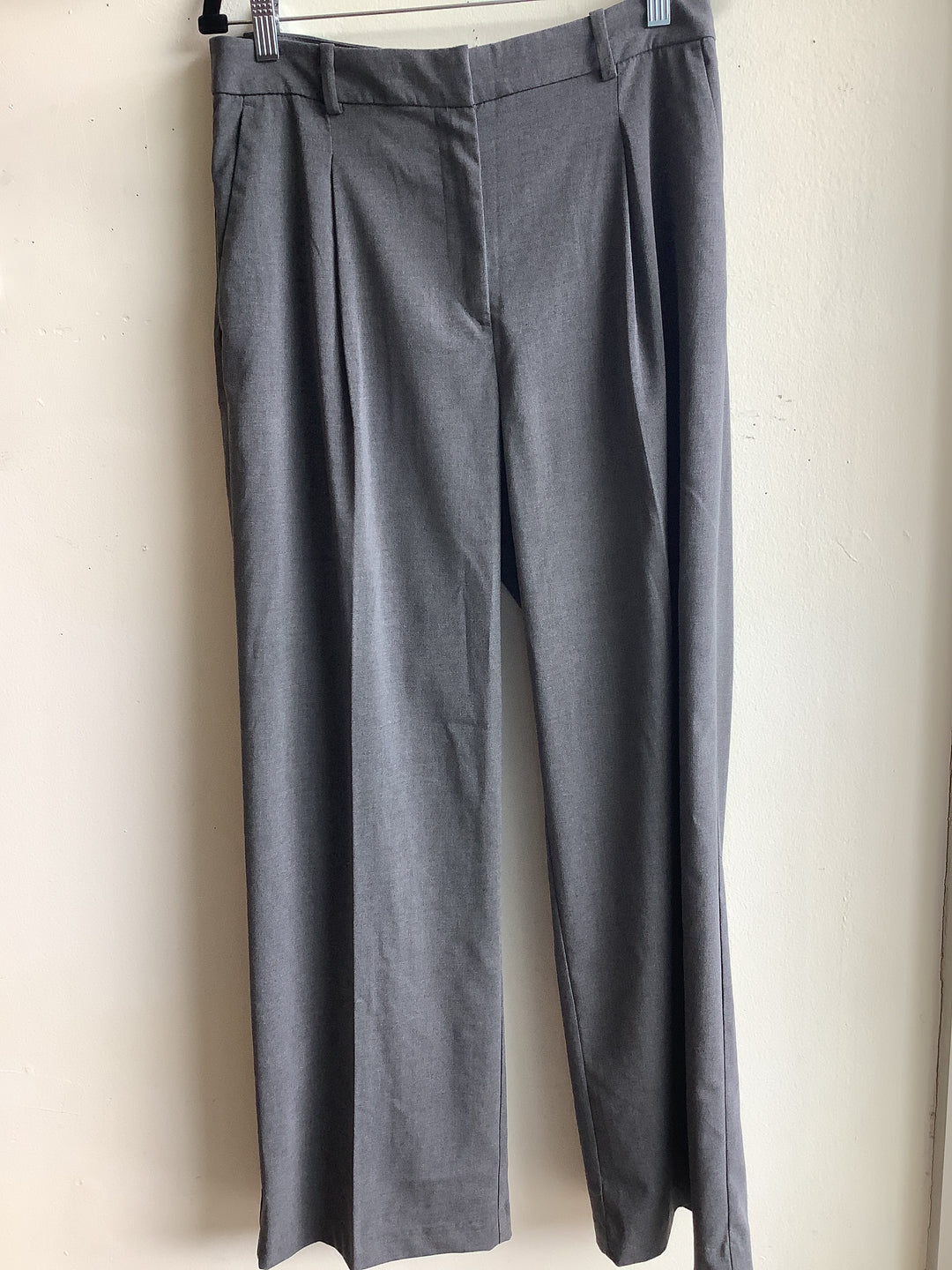 Grey Tailored Wide Leg Trousers