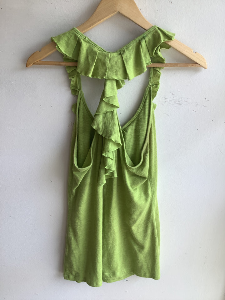 Abercrombie & Fitch Lime Ruffle Tank