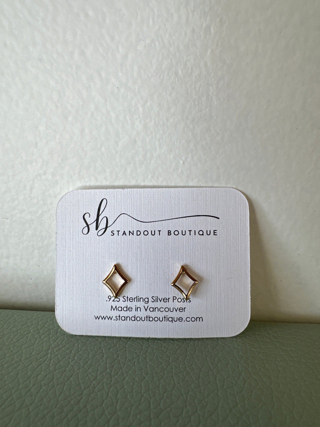 Standout Boutique Gold Diamond shape