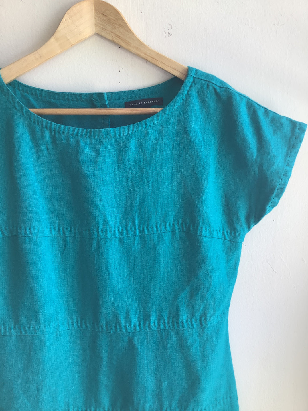 Linen Turquoise Shift Dress