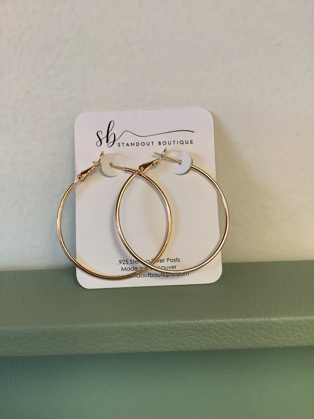 Standout Boutique Big Hoop Gold earrings