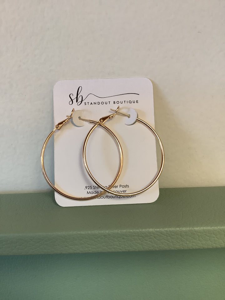 Standout Boutique Big Hoop Gold earrings