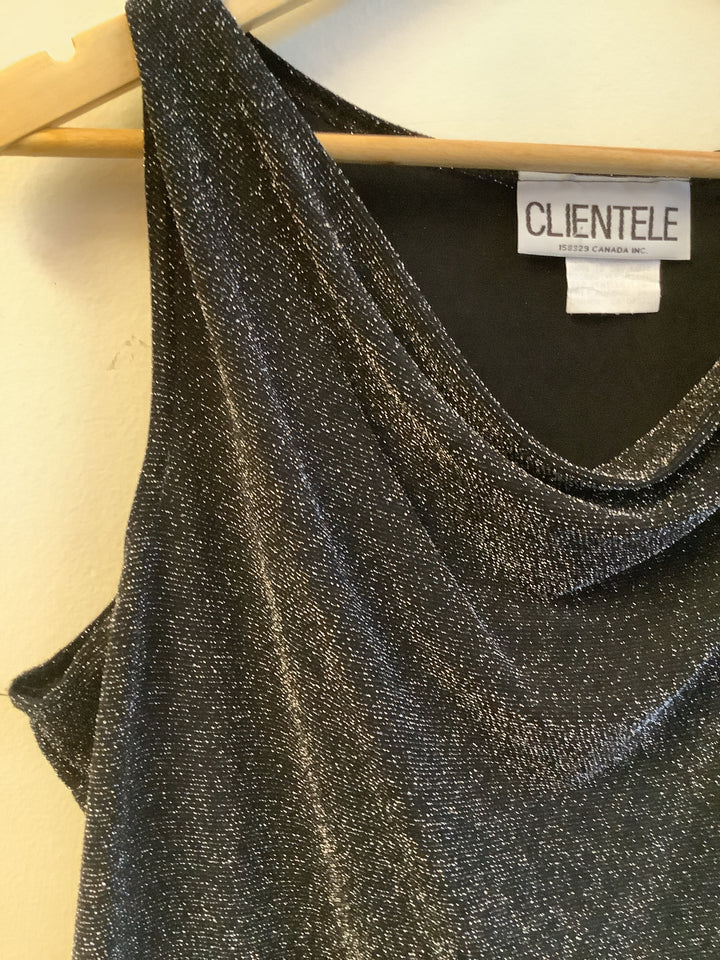 Vintage Sparkle Cowl Neck Top
