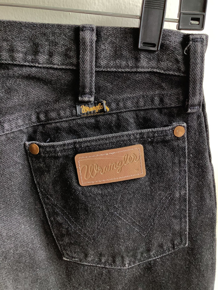Wrangler Black High Rise Straight Leg Jeans