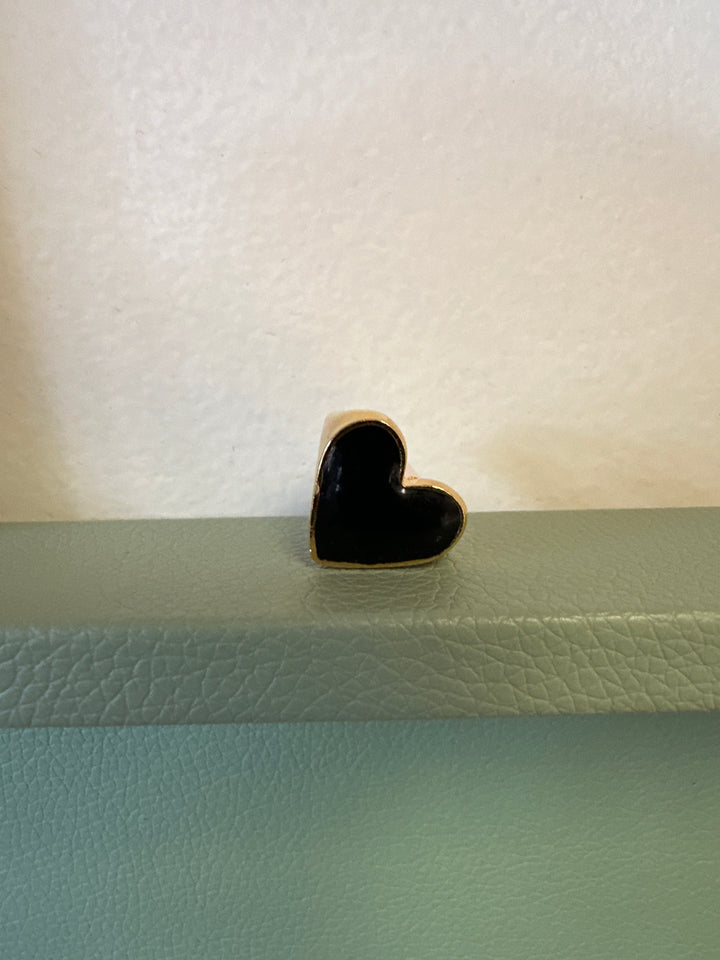 Standout Boutique Enamel Heart Gold Rings