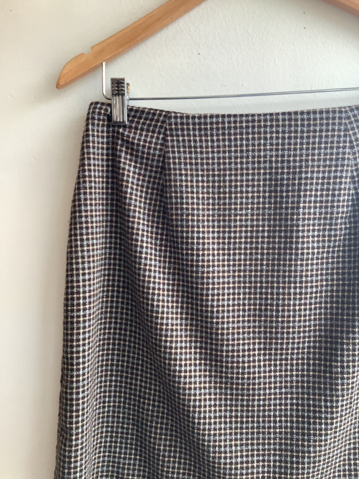 Vintage WL Sportswear Brown Wool Mini Skirt - Made in Canada