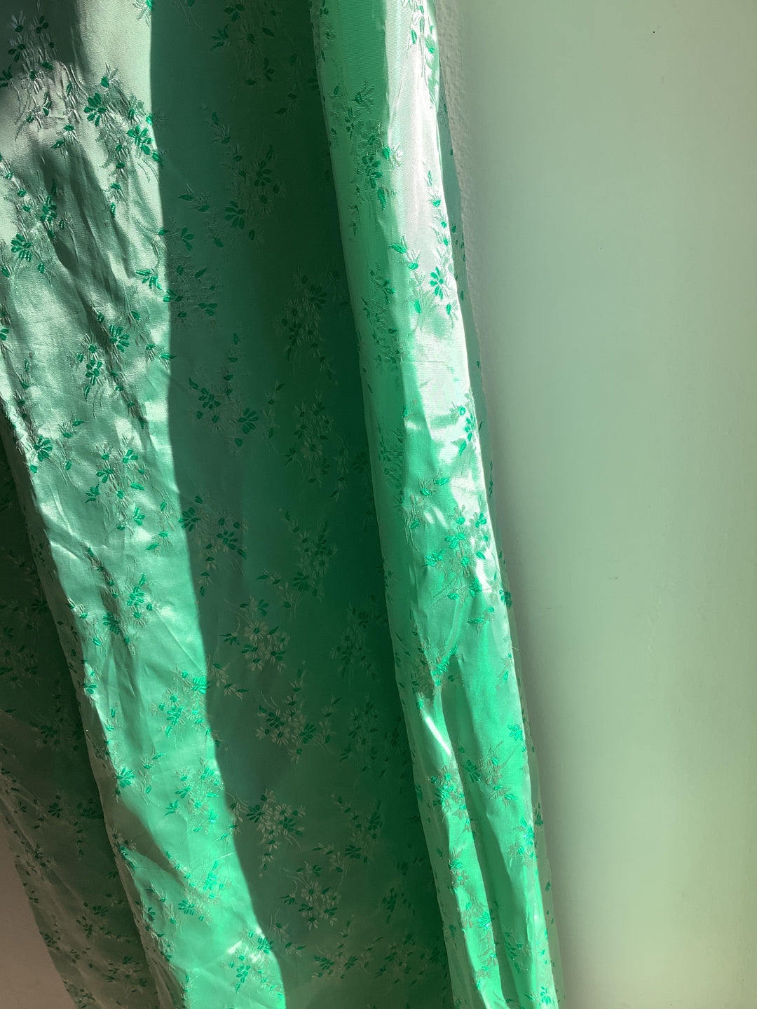 Vintage Mint Floral Maxi Dress